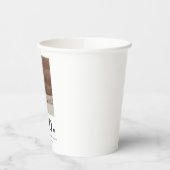 Twee Hart Vierkante Foto 2e Verjaardag Welkom Teke Papieren Bekers (Links)