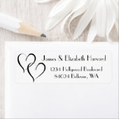 Twee harten Adresetiketten Etiket (Insitu)