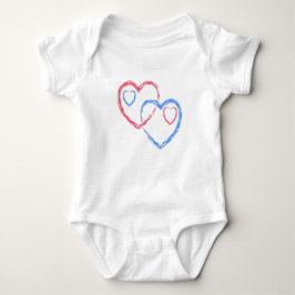 Twee harten als een Baby Jersey Bodysuit