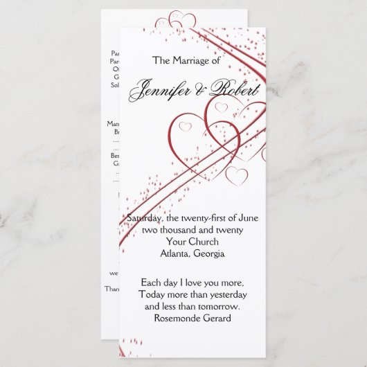 Twee harten als één programma (Voorkant / Achterkant)