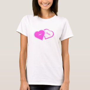 Twee harten als één witte dames T-shirt