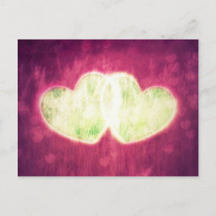 Twee harten briefkaart