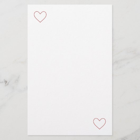Twee harten briefpapier (Voorkant)