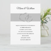 Twee harten-bruiloft kaart (Staand voorkant)