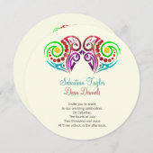 Twee harten bruiloft kaart (Voorkant / Achterkant)