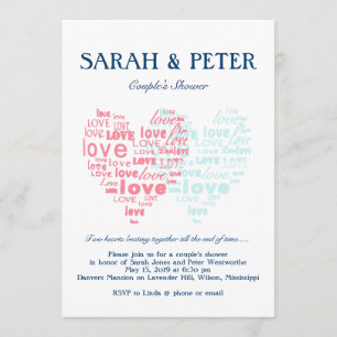 Twee harten die samen met elkaar worden geslagen/e kaart