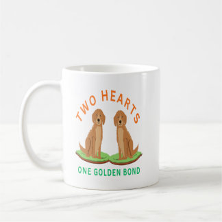 Twee harten, één gouden band koffiemok
