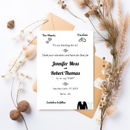 Twee harten, één liefde, de knoop in de das - Bewa Save The Date