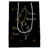 Twee harten één liefdesJubileum Medium Cadeauzakje (Achterkant)