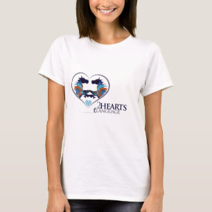 Twee harten één taal t-shirt