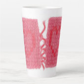 TWEE HARTEN GEBREIDE hoge latte Mok (Voorkant)