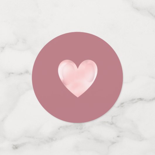 Twee harten gelukkig Jubileum op Roos Gold & White Confetti (Kleine voorkant)