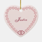 Twee harten getwineerd keramisch ornament (Achterkant)