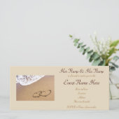 Twee harten in de zand (Staand voorkant)