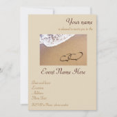 Twee harten in de zand kaart (Voorkant)