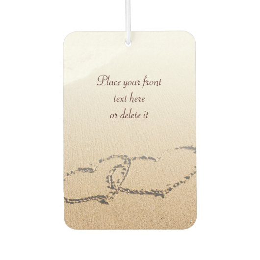 Twee harten in de zand luchtverfrisser (Voorkant)