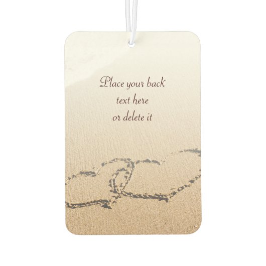 Twee harten in de zand luchtverfrisser (Achterkant)