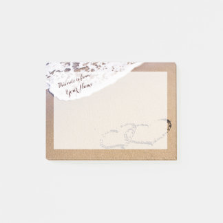 Twee harten in de zand post-it® notes