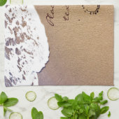 Twee harten in de zand theedoek (Gevouwen)