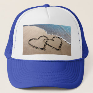 Twee harten in de zand trucker pet