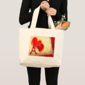 Twee harten in Parijs Grote Tote Bag (Voorkant (product))