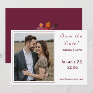 Twee Harten Katholieke Platte Save The Date Kaart