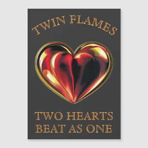 Twee harten kloppen als één Twin Flame Magnetische