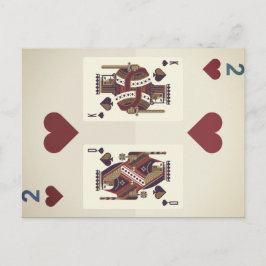 Twee harten - Koningin en Koning Briefkaart