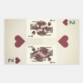 Twee harten - Koningin & Koning Rechthoekige Sticker (Voorkant)