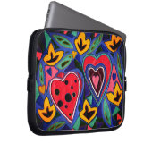 Twee harten laptop sleeve (Voorkant Rechts)