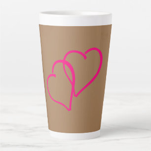 Twee harten latte Mok