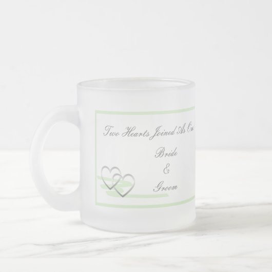 Twee harten Mok Groen (Links)