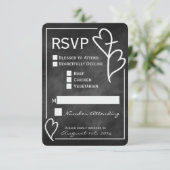 Twee harten Religieuze bruiloft RSVP-kaart RSVP Kaartje (Staand voorkant)