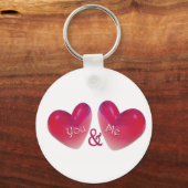 Twee harten Romantisch Sleutelhanger (Voorkant)