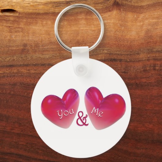 Twee harten Romantisch Sleutelhanger (Voorkant)