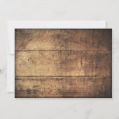 Twee harten Rustic Wood Blue Wedding Invitations Kaart (Achterkant)