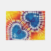 Twee harten samen Tie Dye Wedding Persoonlijk Fleece Deken (Voorkant (Horizontaal))