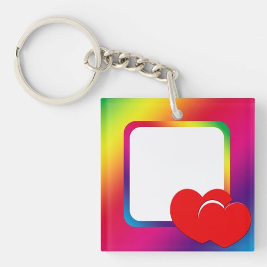 Twee harten sleutelhanger (voorkant)