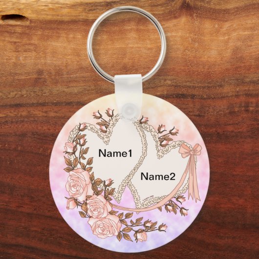 Twee harten sleutelhanger (Voorkant)