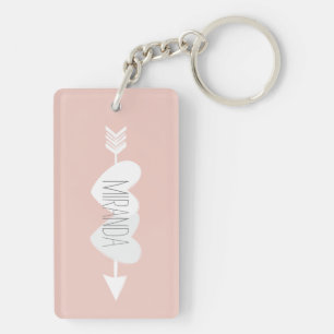 Twee harten sleutelhanger
