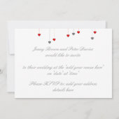 Twee harten trouwuitnodiging kaart (Achterkant)