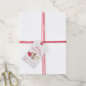 Twee harten Valentijnsdag Foto Gift Label Cadeaulabel (Met Touw)