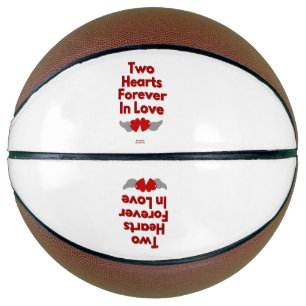 Twee harten voor altijd verliefd basketbal