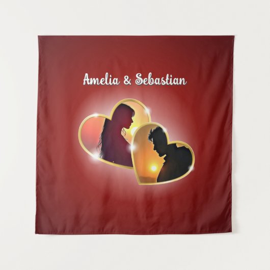 Twee harten wandkleed (Voorkant)