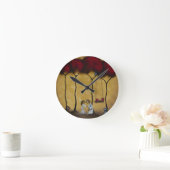 Twee harten wandklok ronde klok (Huis)