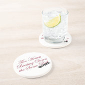 Twee harten zandsteen onderzetter (Zijkant)