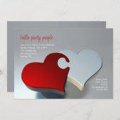 Twee Hartenvuistukken Uitnodiging (Voorkant / Achterkant)
