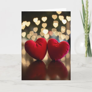 Twee Hartjes Romantische Kaart
