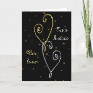 Twee Hartjubileumkaart Kaart