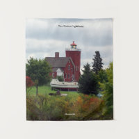 Twee haven vuurtoren & boot tapijt